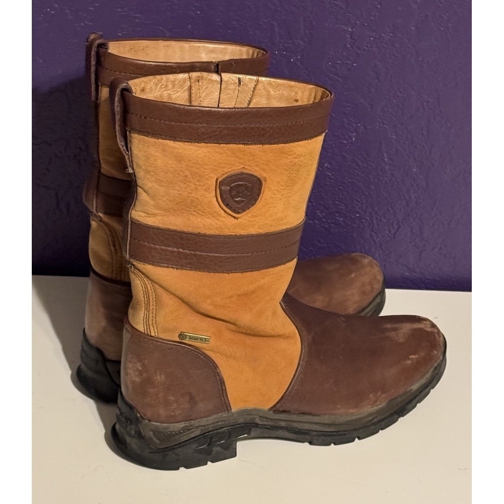 Ariat Bryn GTX Boot Gore-Tex Barn Equestrian Mid-Calf Brown Leather 8.5 B
